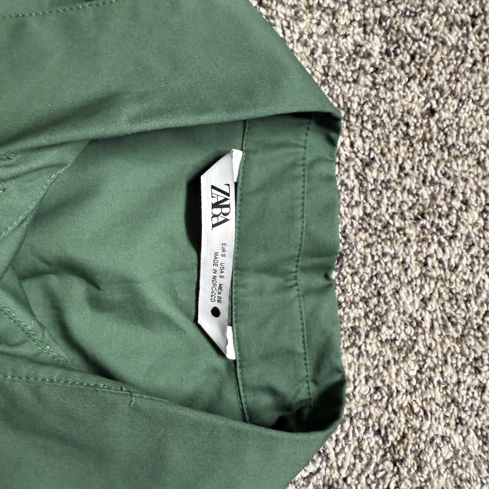 Zara Forest Green button down - image 2